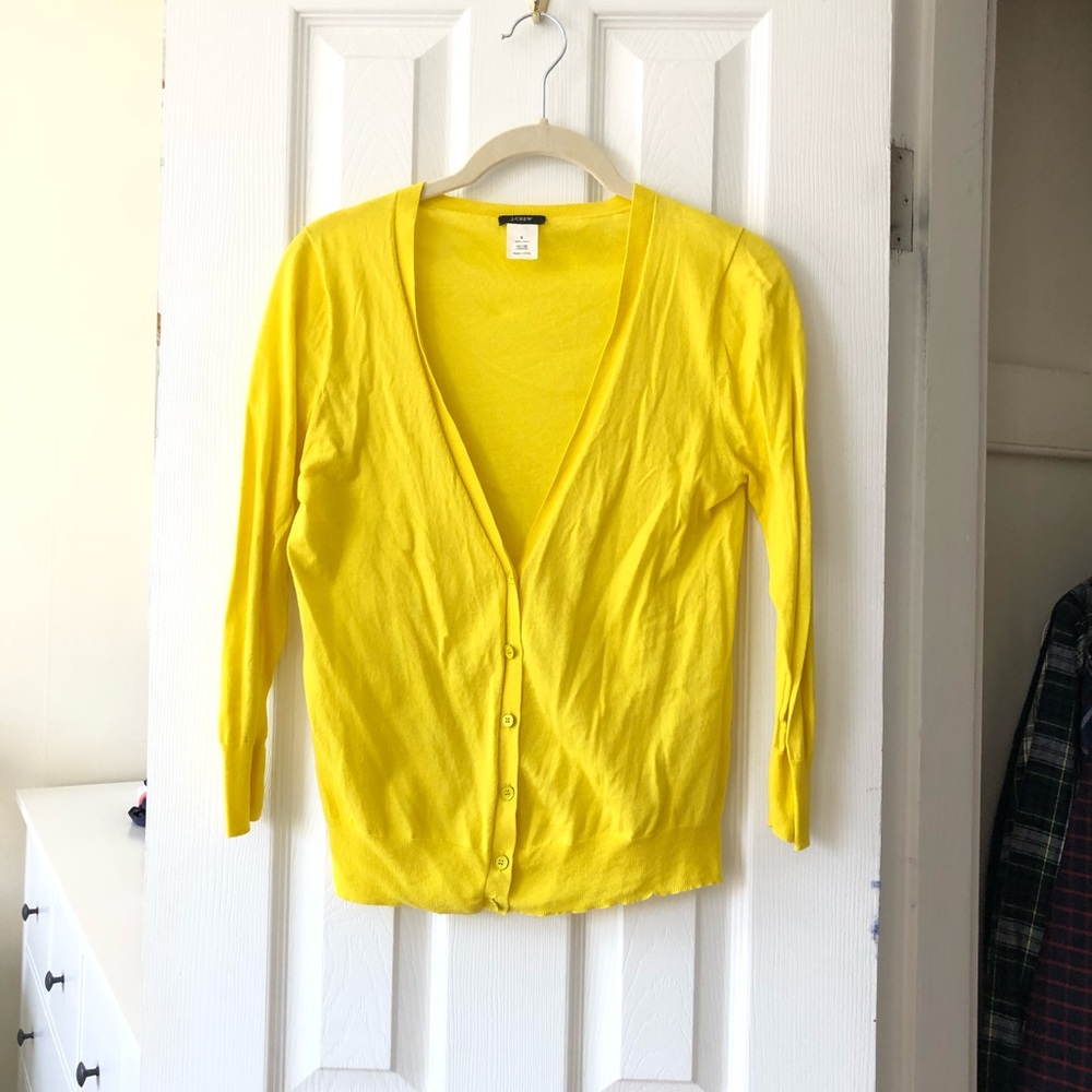 J. Crew • Lightweight Cardigan in Yellow